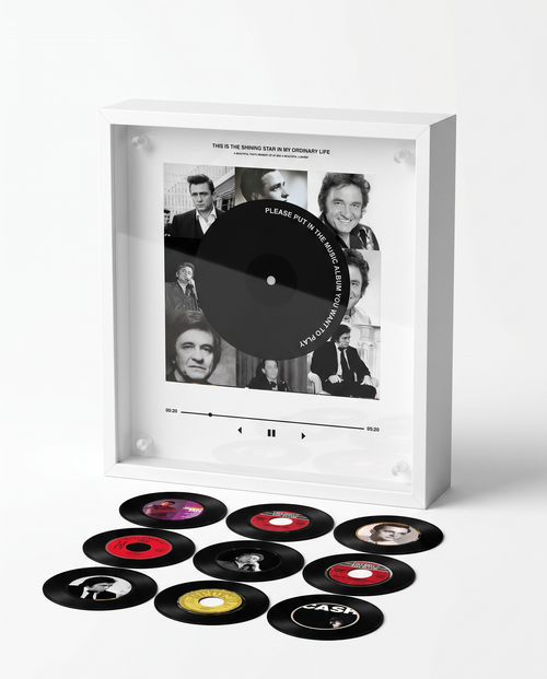 Johnny Cash music player box – white studio