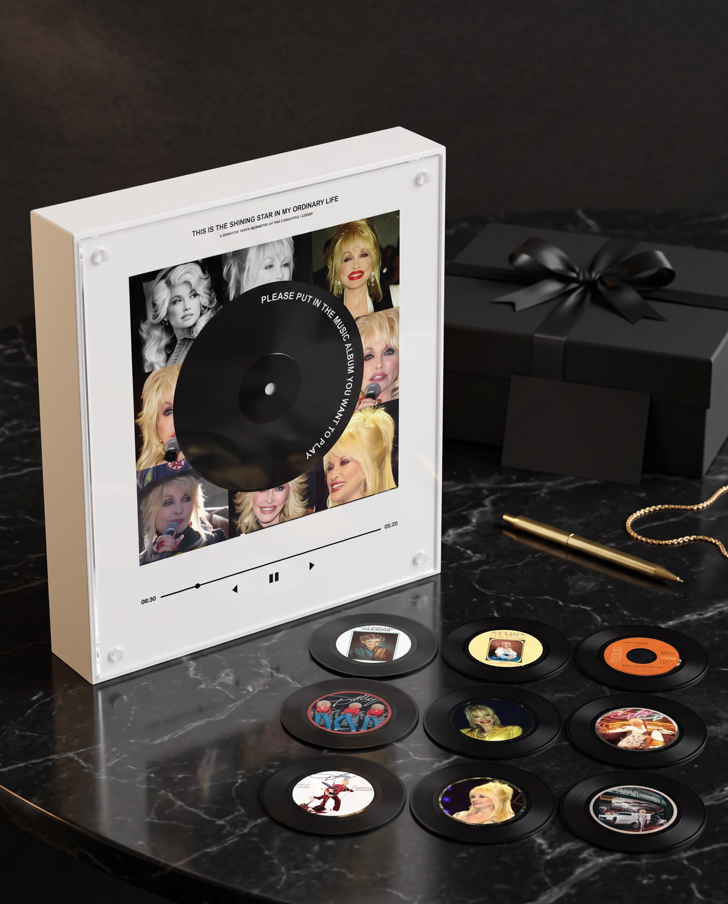 Dolly Parton music player box – marble gift scene