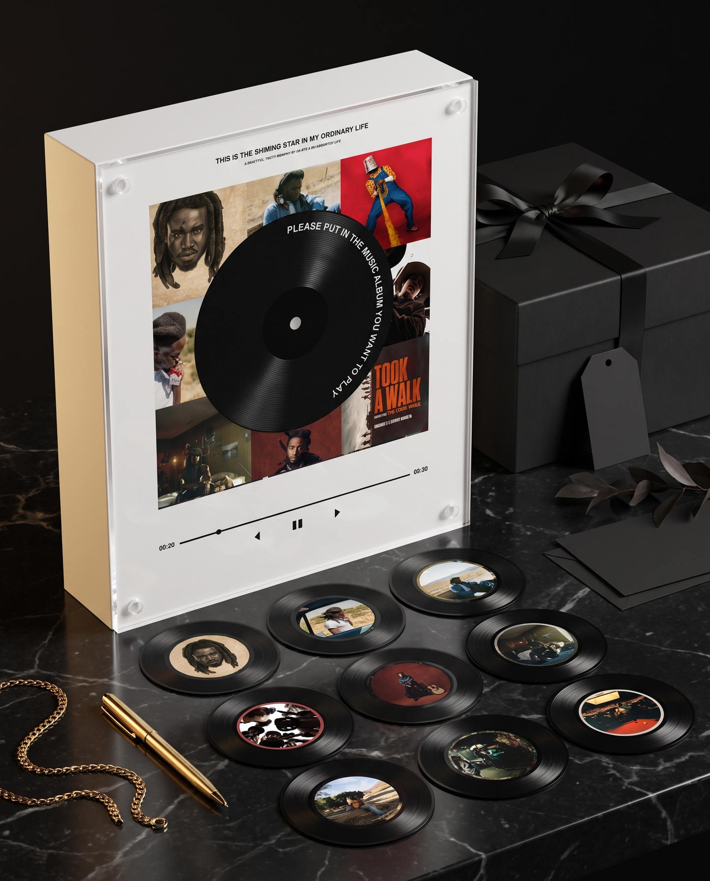 Shaboozey music player box – marble gift scene