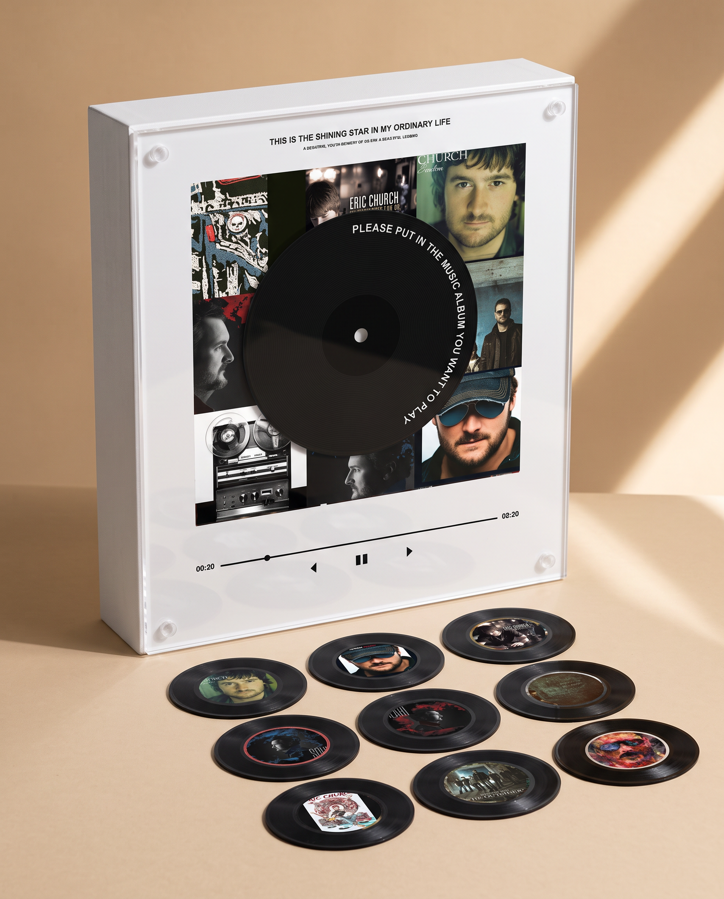 Eric Church music player box – beige scene