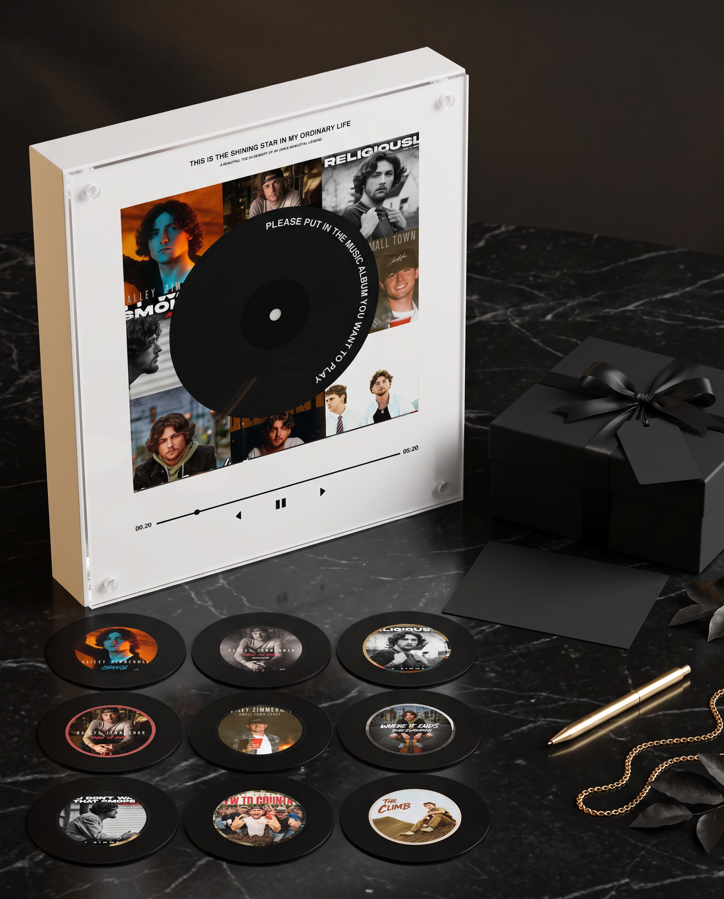 Bailey Zimmerman music player box – marble gift scene