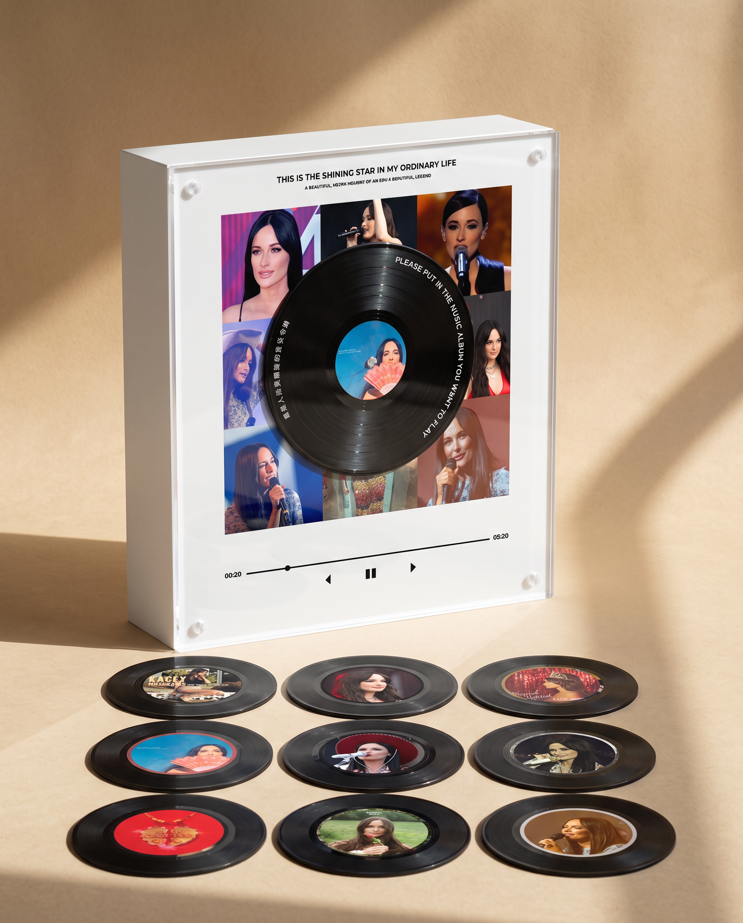 Kacey Musgraves music player box – beige scene