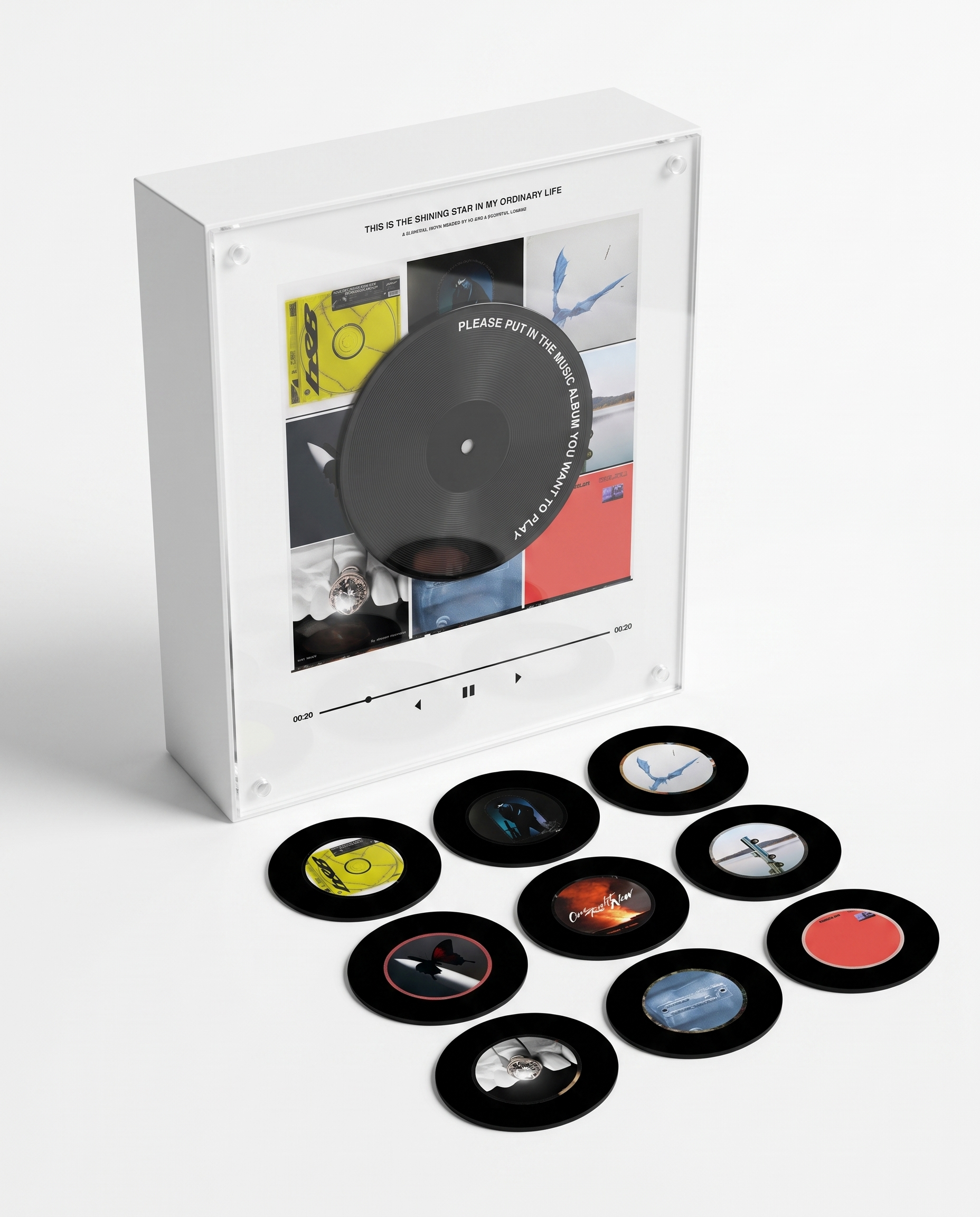 Post Malone music player box – white studio